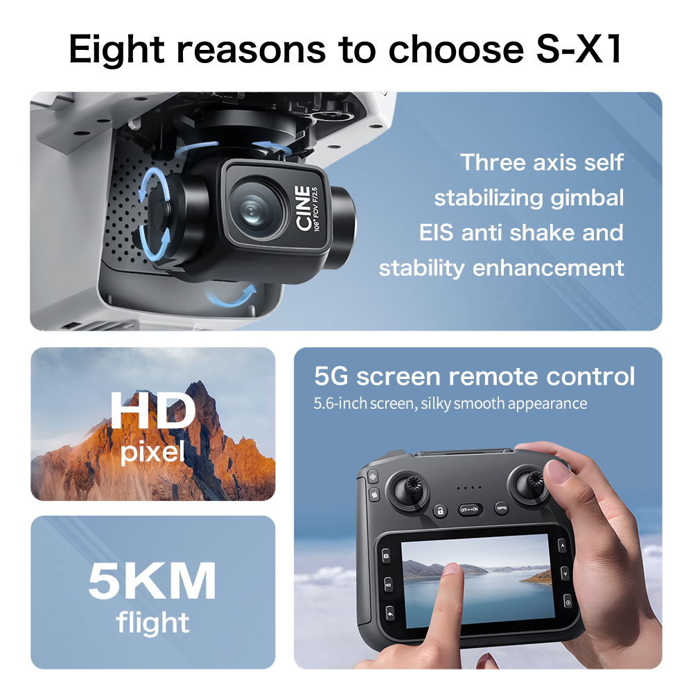 Original S-X1 GPS Foldable RC  - огляд і ціна Drone Ae Rc